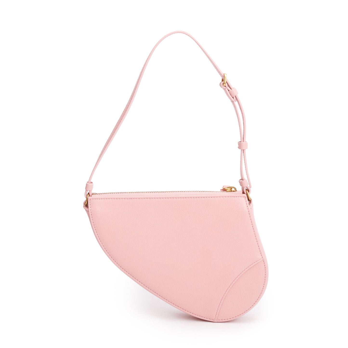 Christian Dior Pink Calfskin Leather Saddle Rodeo Pouch