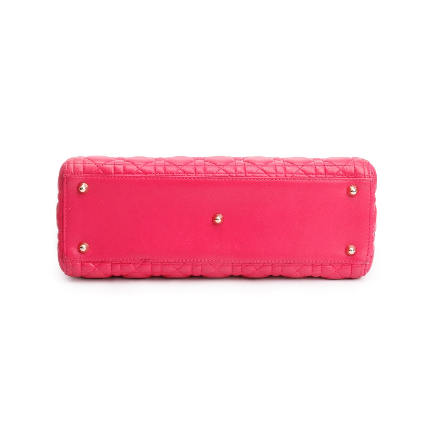 Christian Dior Pink Cannage Leather Large Lady Dior Bag