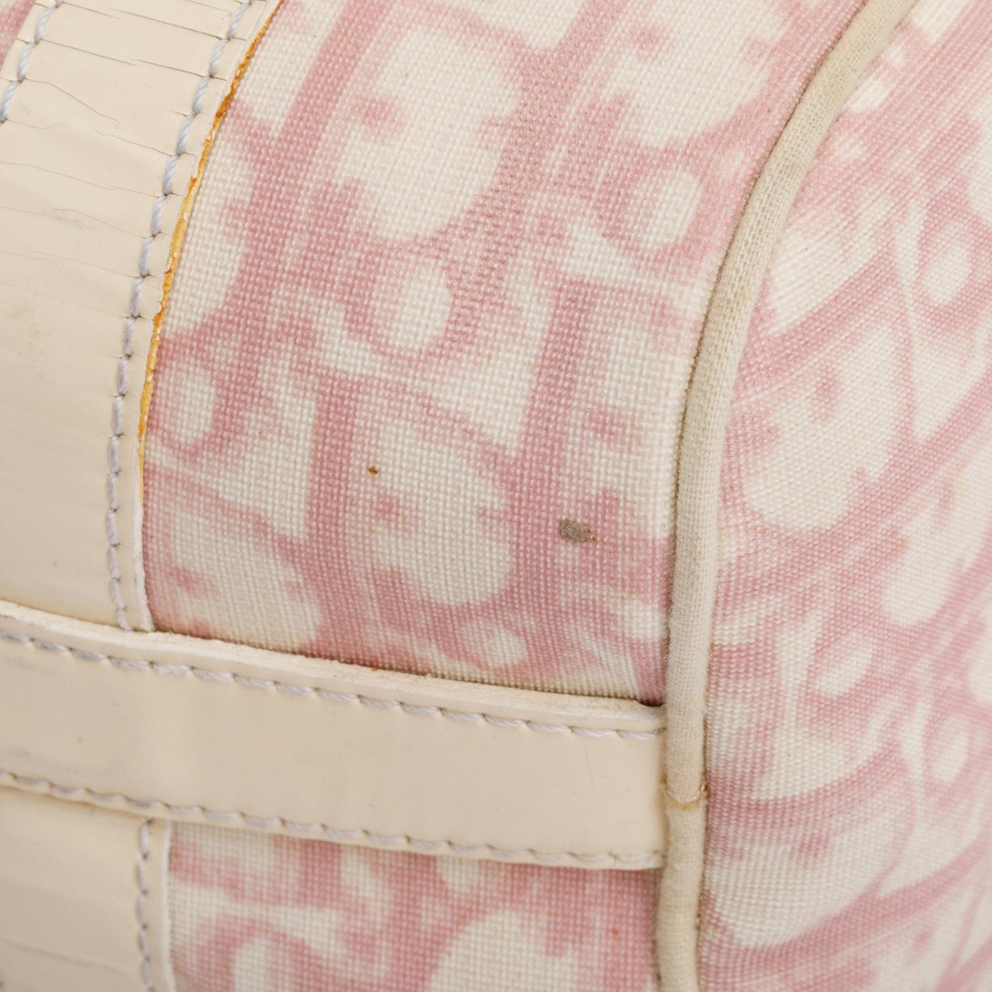 Christian Dior Pink Diorissimo Canvas Girly Trotter Boston Bag