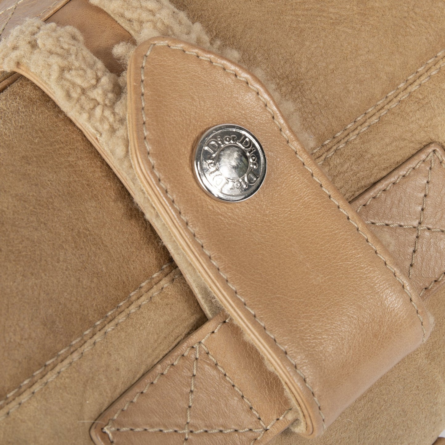 Christian Dior Remove Before Flight Shearling Bag