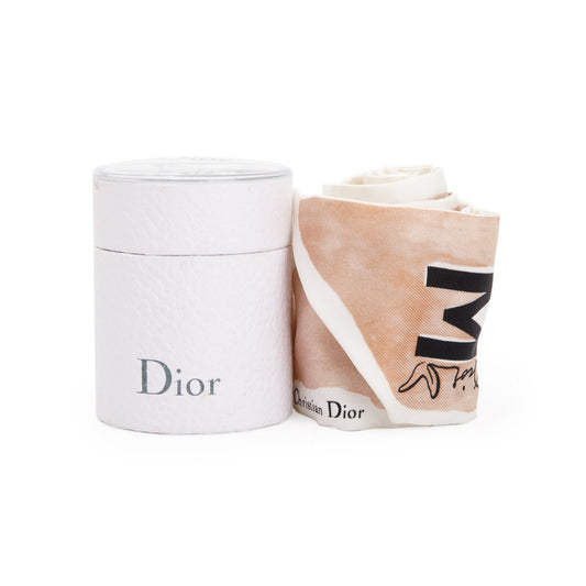 Christian Dior Silk Mitzah ABCDIOR "M" Twilly