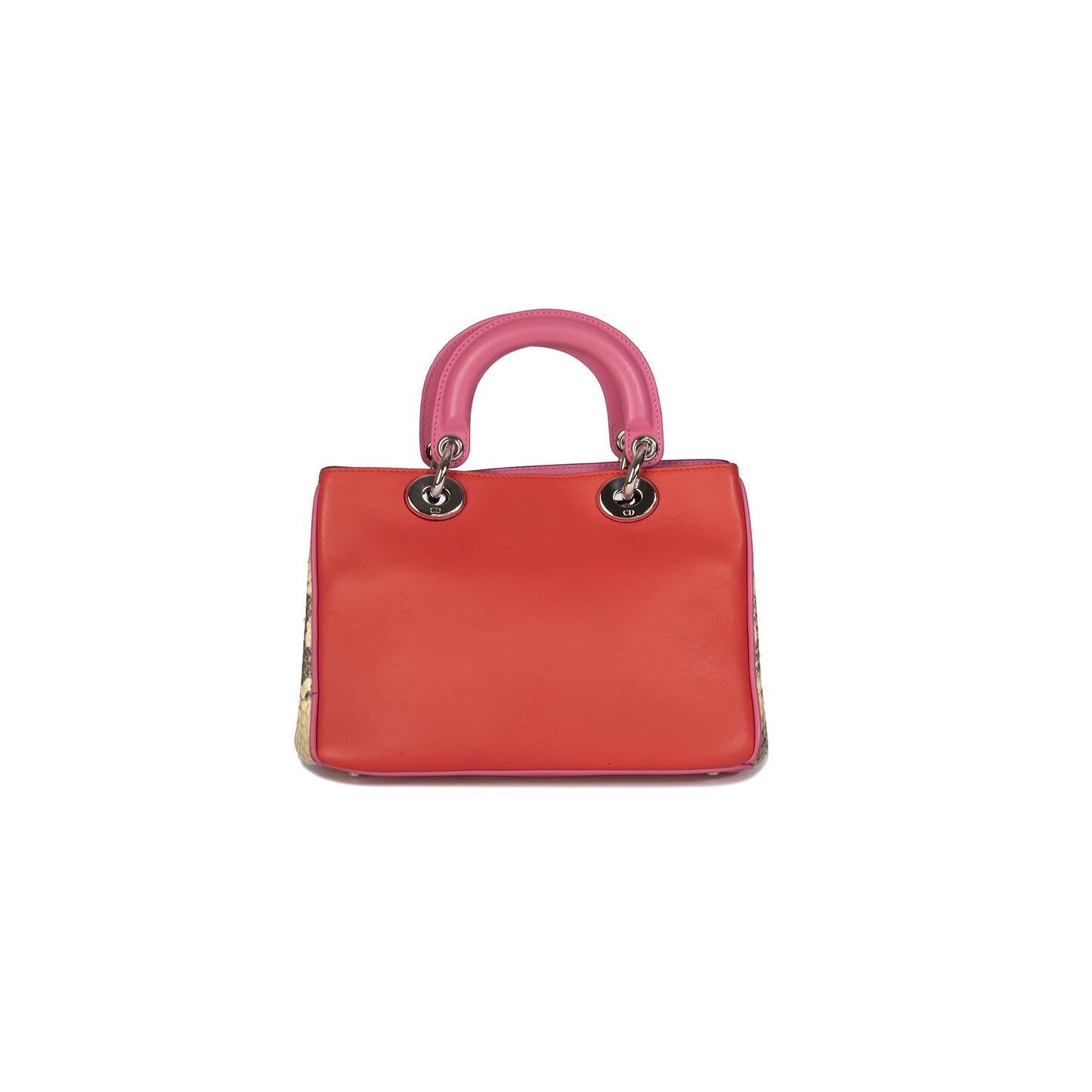 Christian Dior Small Python Trimmed Diorissimo Tote