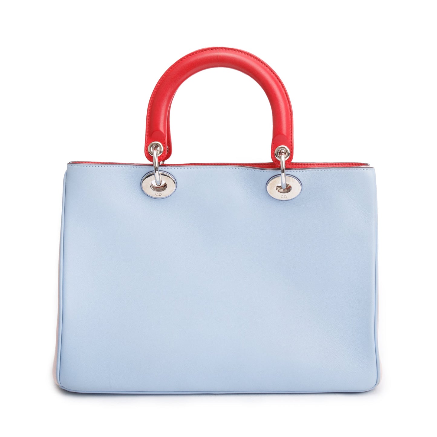 Christian Dior Tricolor Calfskin Leather Medium Diorissimo Tote