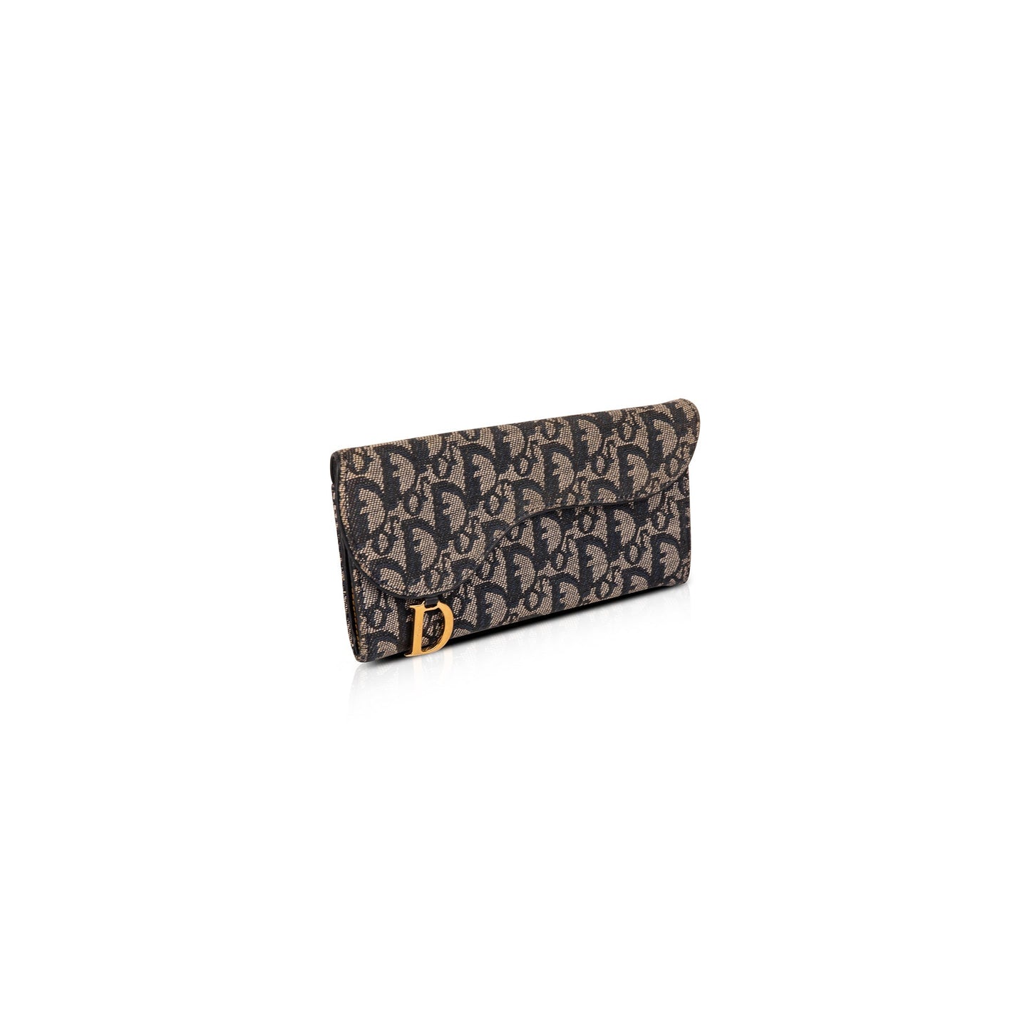 Christian Dior Vintage Diorissimo Saddle Flap Wallet