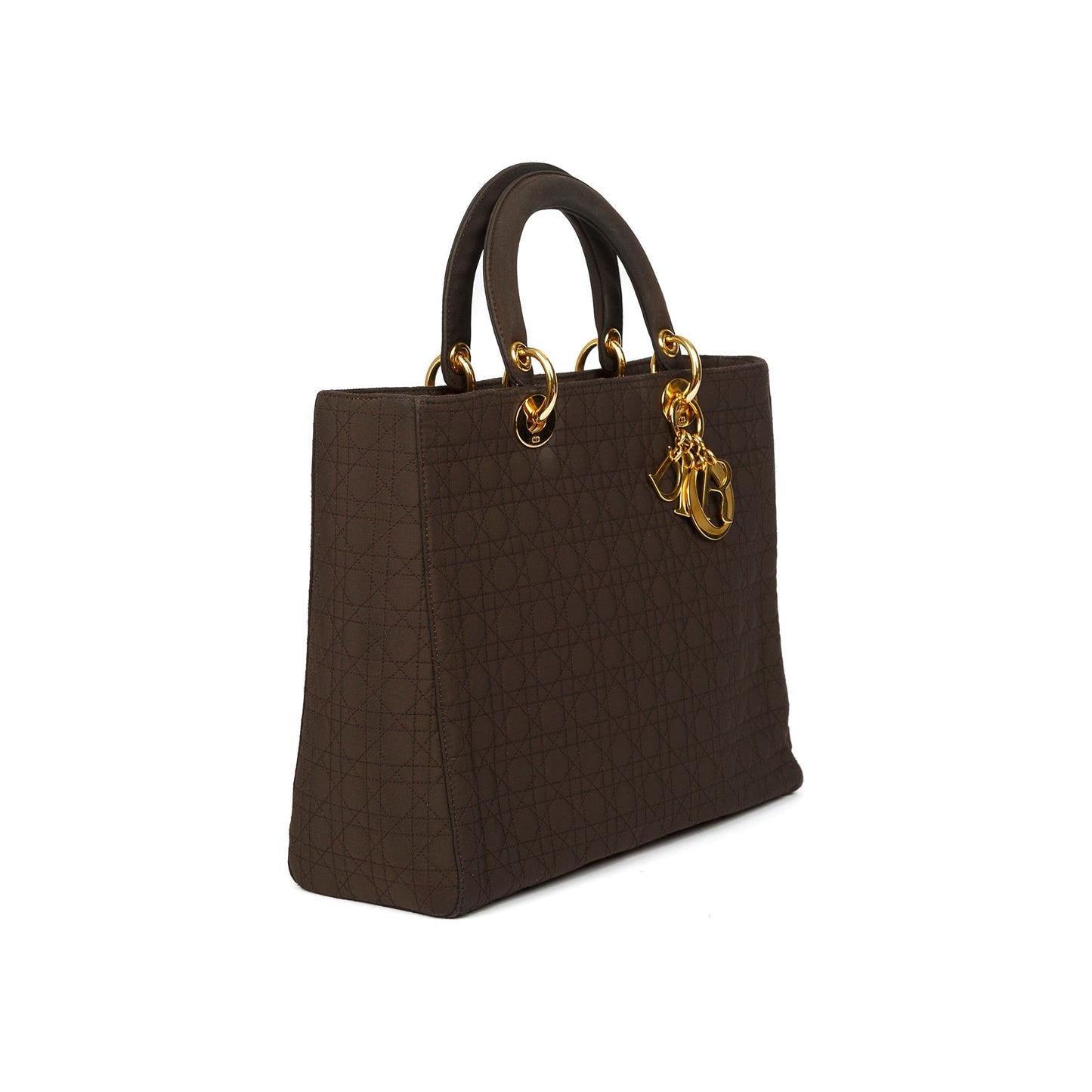 Christian Dior Vintage Large Nylon Lady Dior Bag