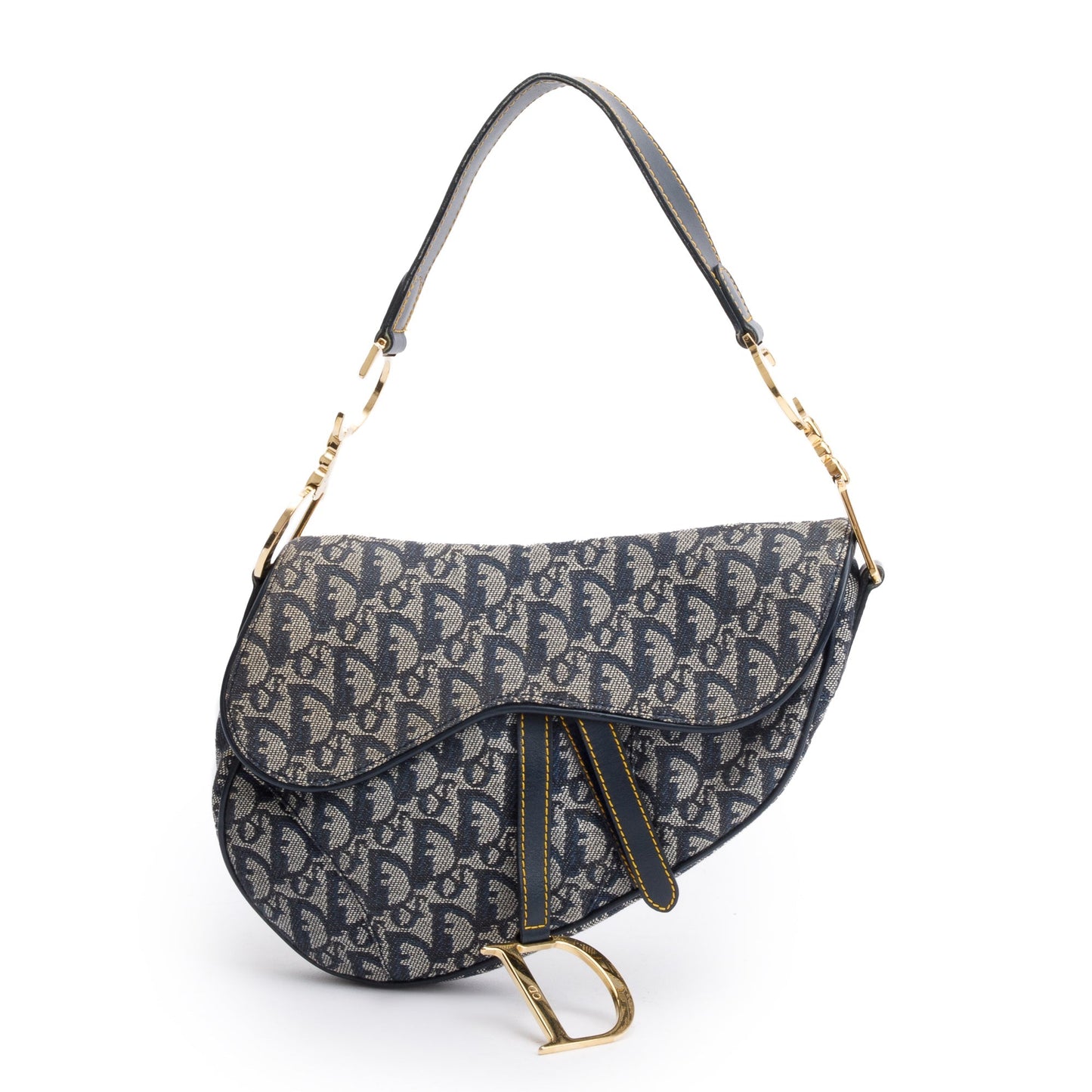 Christian Dior Vintage Oblique Medium Saddle Bag