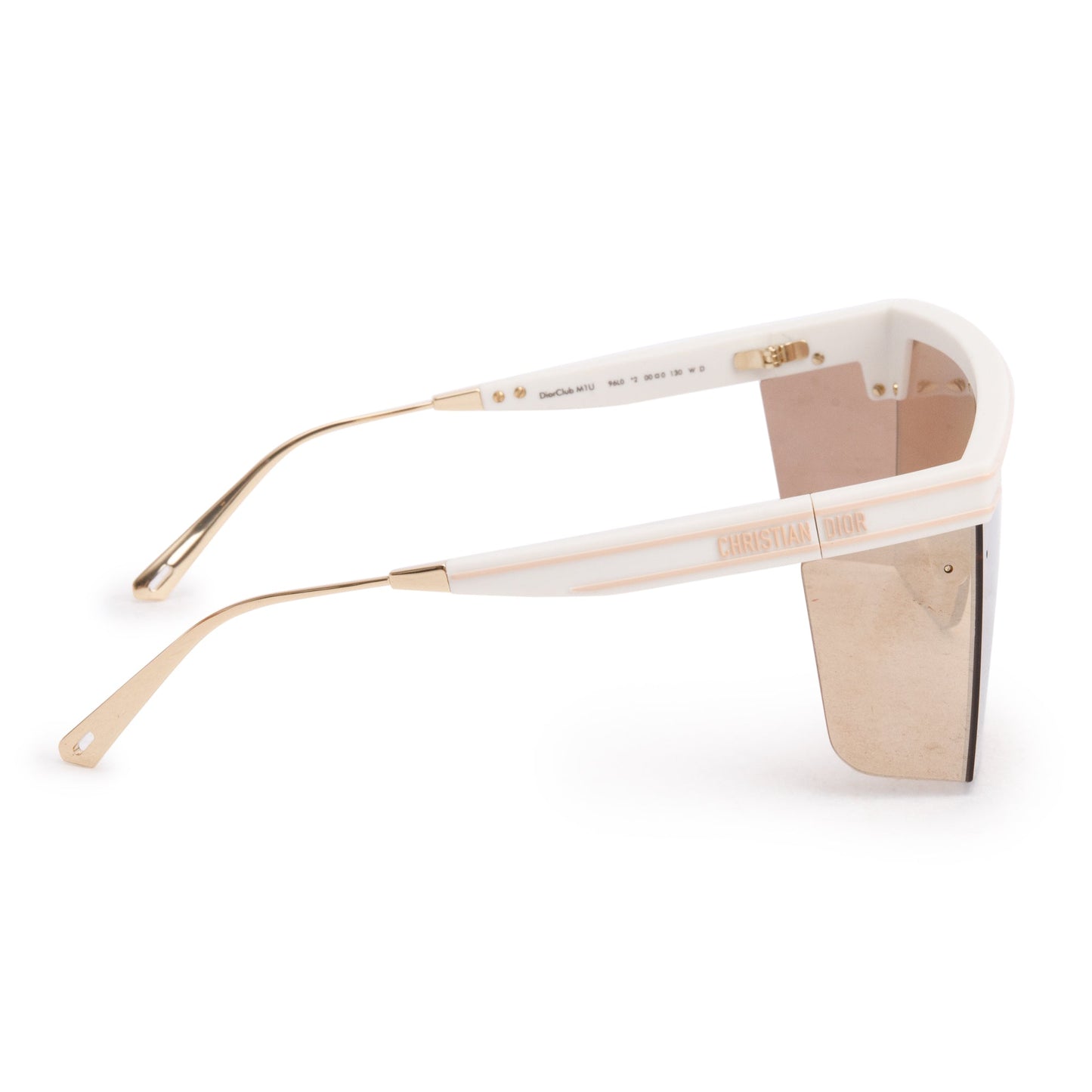Christian Dior White DiorClub M1U Shield Mask Sunglasses