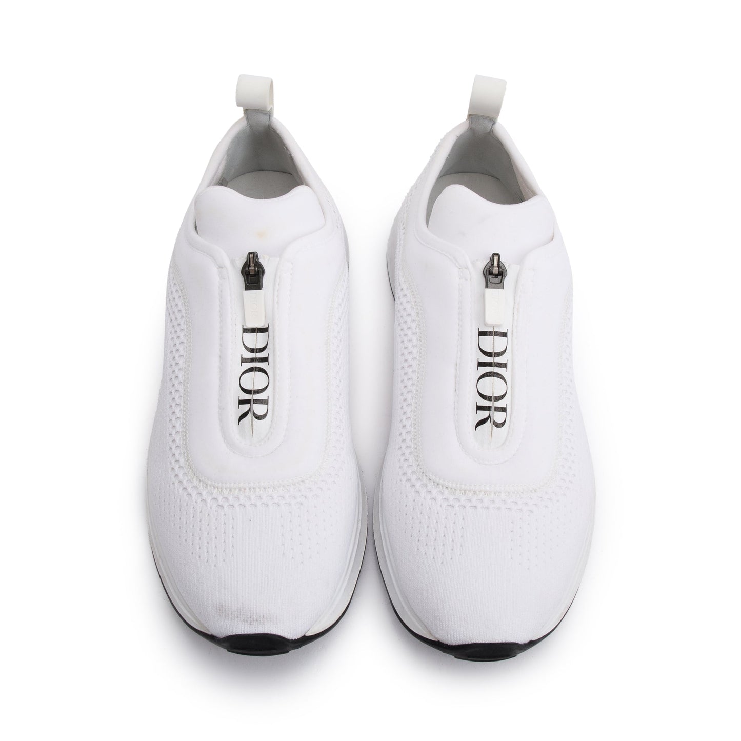 Christian Dior White Knit B25 Low Sneakers, Size 41