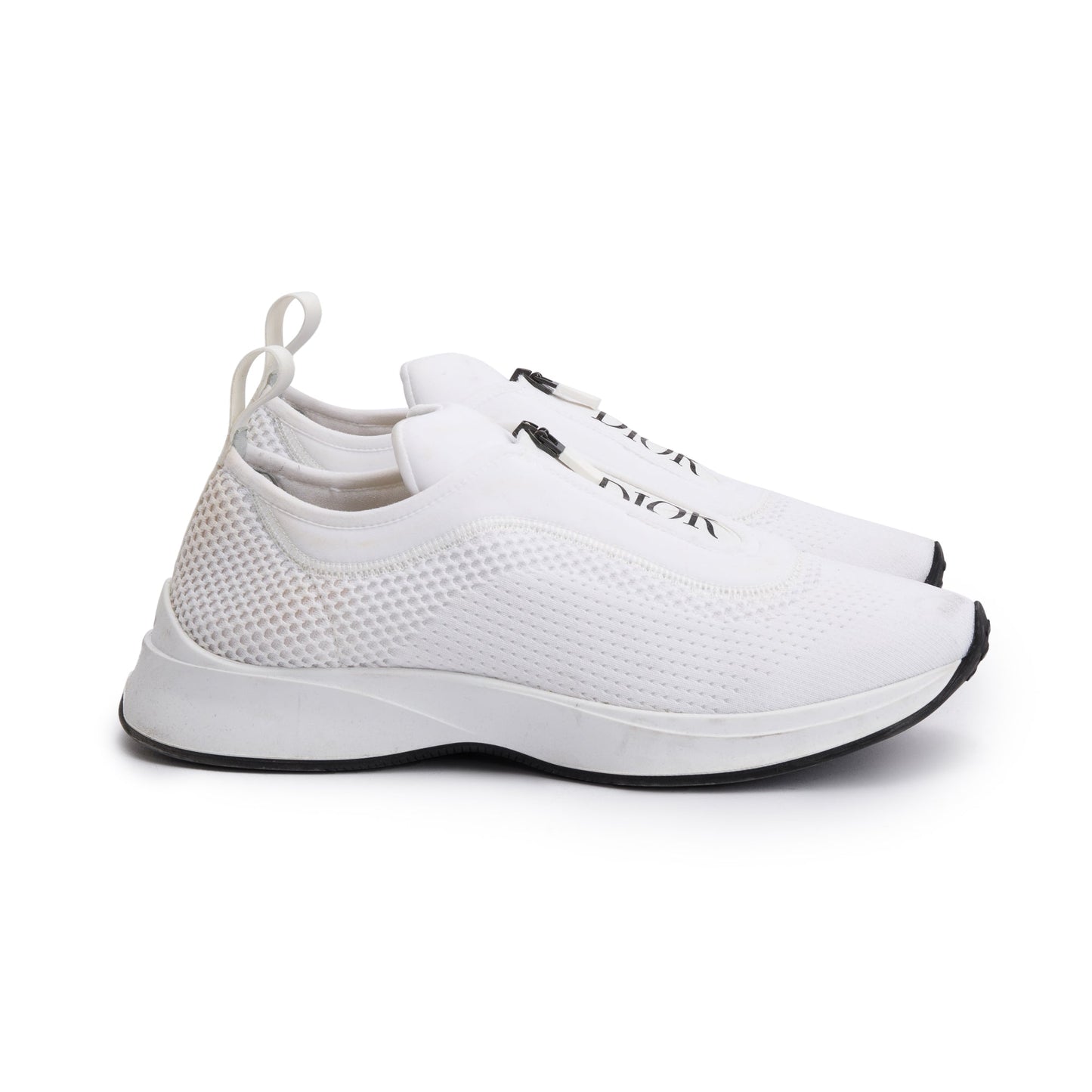 Christian Dior White Knit B25 Low Sneakers, Size 41