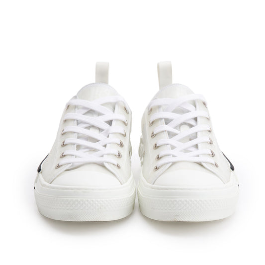 Christian Dior White Oblique Transparent Canvas B23 Low Sneakers, Size 40