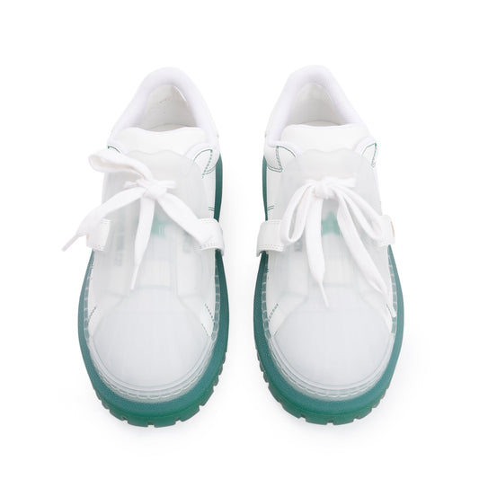 Christian Dior White/Green  Dior-ID Sneakers, Size 37