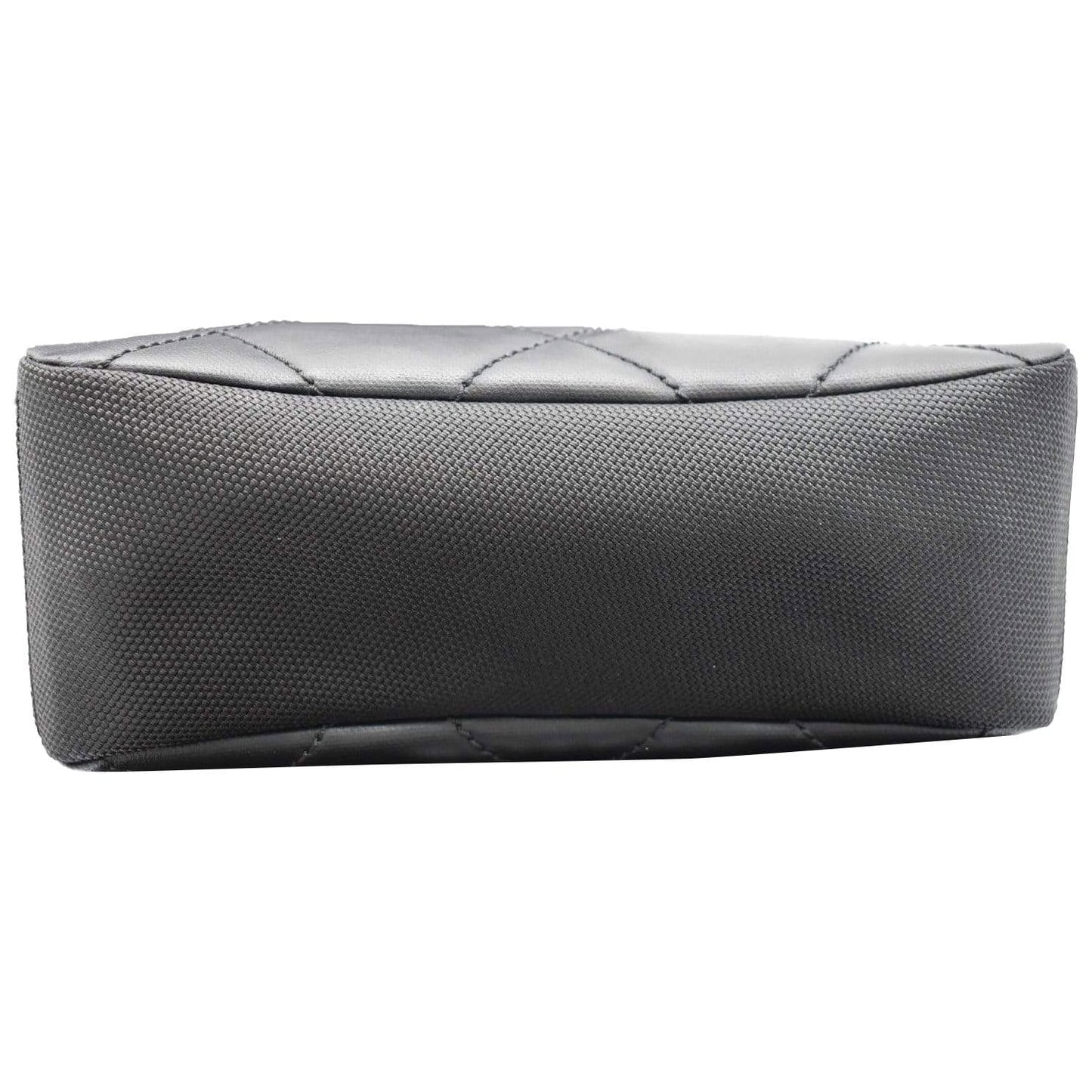 CHANEL Biarritz Quilted Canvas Cosmetic Pouch Black