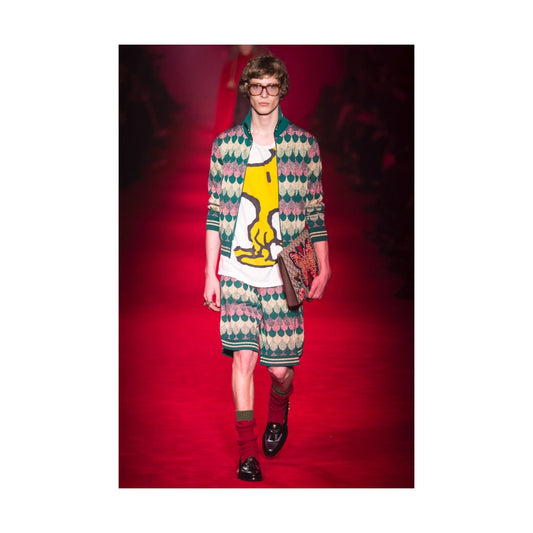 Luxury Gucci Trending 2025 Lamé Wave Jacquard Wool Shorts - '10s