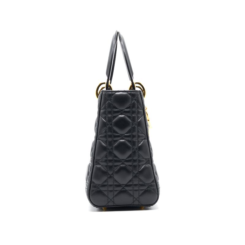 Luxury Dior Medium Lady Luxury Dior Tote Black with GHW