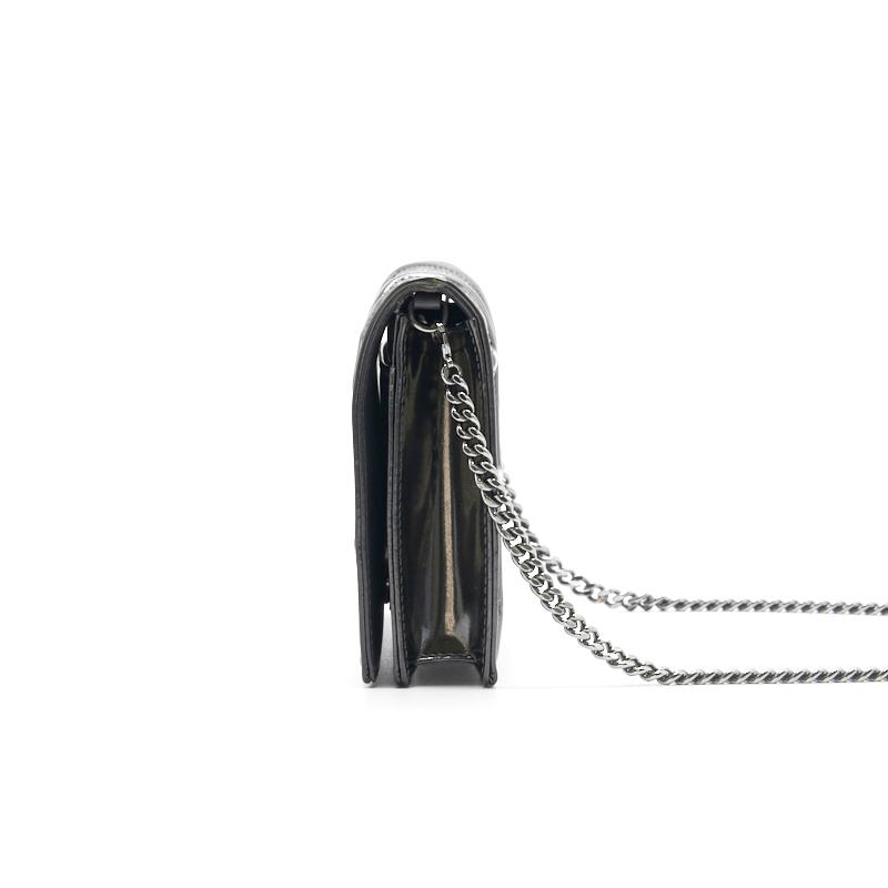 Luxury Dior Metallic Black Micro Cannage Leather Luxury Diorama WOC