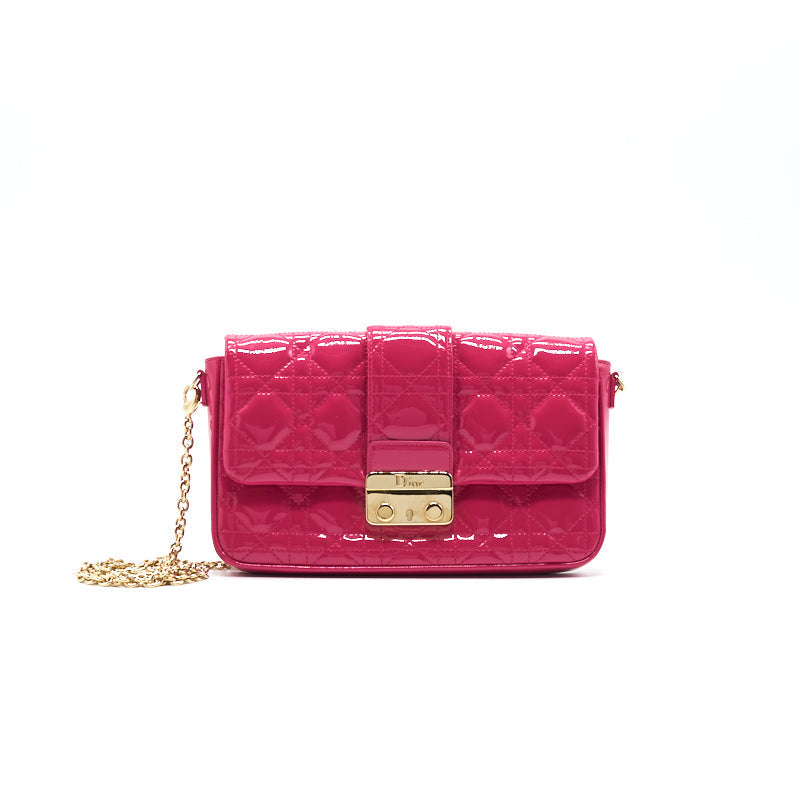 Luxury Dior Patent Leather Miss Luxury Dior Mini Chain Bag