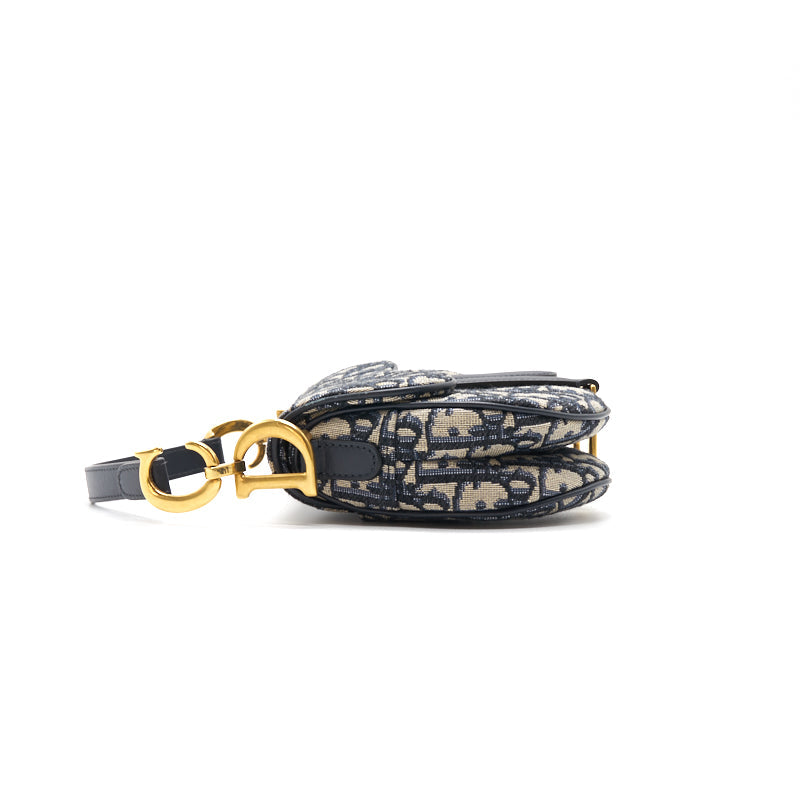 Luxury Dior Oblique Saddle Mini Bag with Strap (sell in one set)