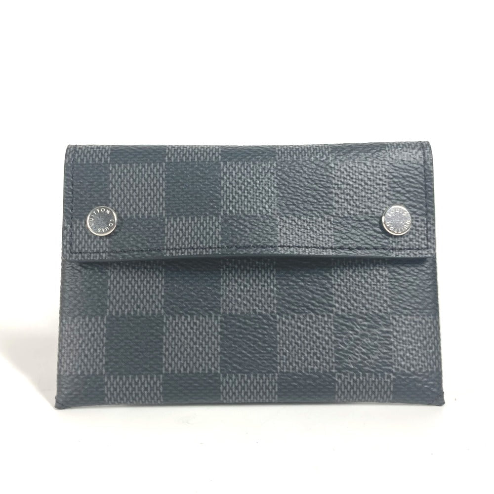LOUIS VUITTON Card Case N60255 Damier Grafitto Canvas black Damier Grafitte Alpha Tri Pro Pouch mens
