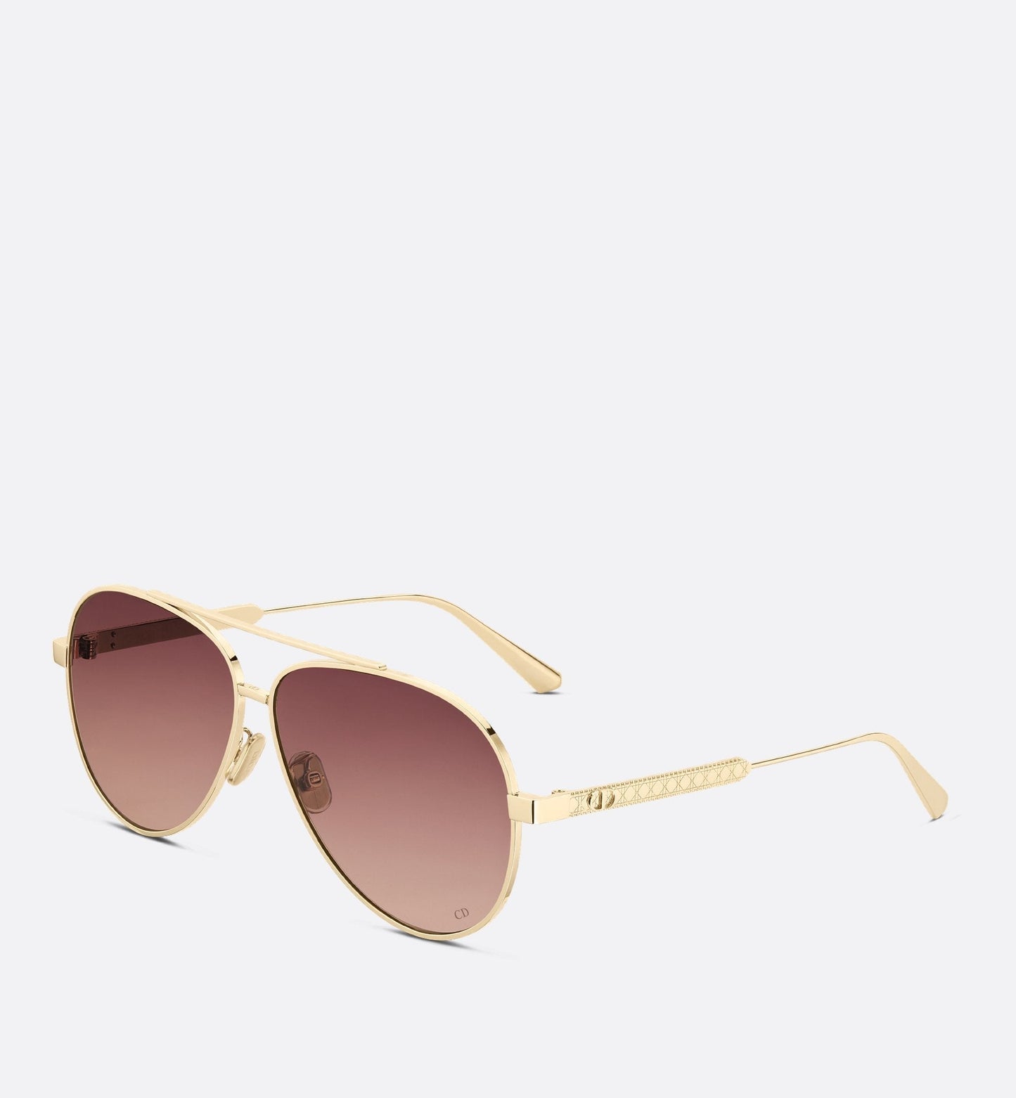 Luxury Diorcannage A1U Gradient Brown To Pink Pilot Sunglasses