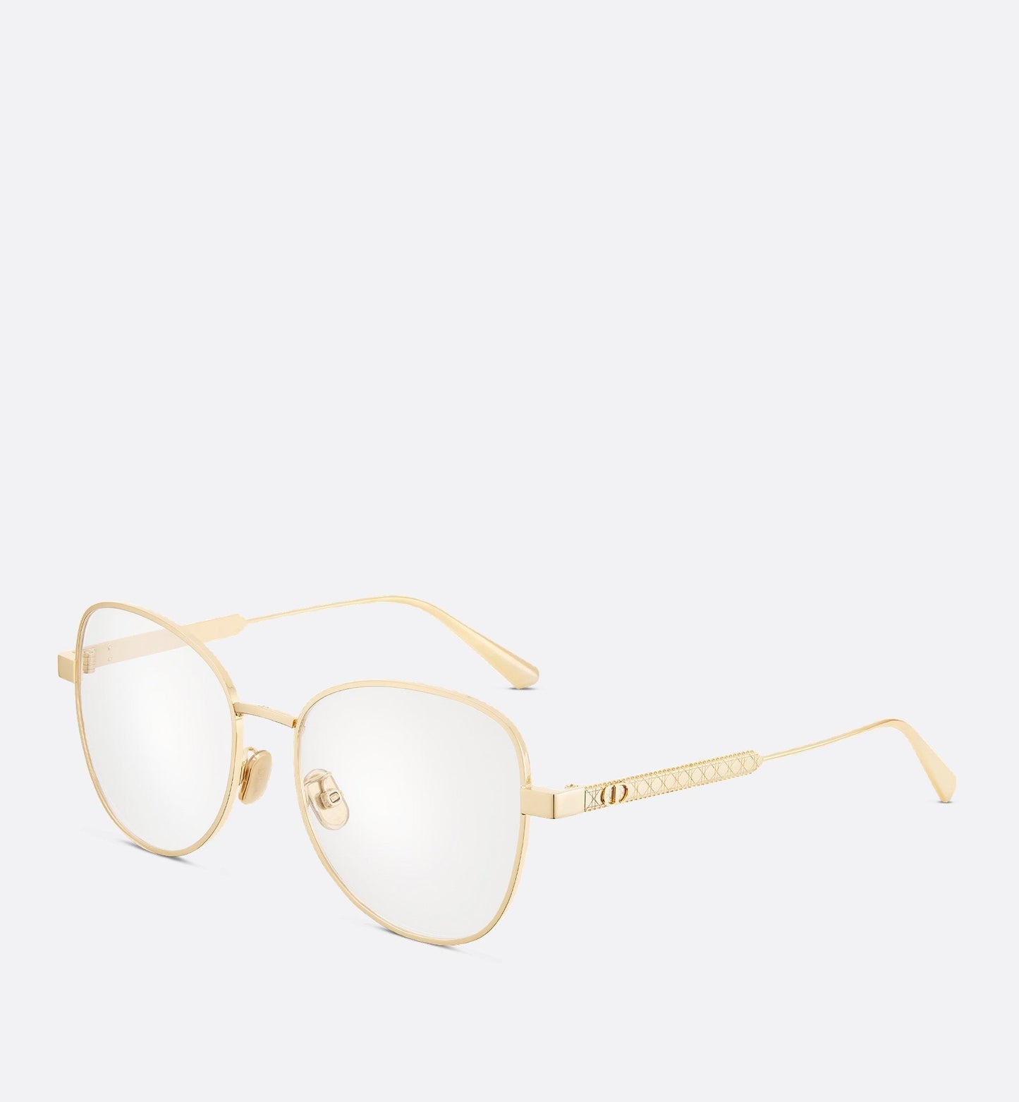 Luxury Diorcannage B1F Gold Finish Metal Butterfly Glasses With Blue Light Filter