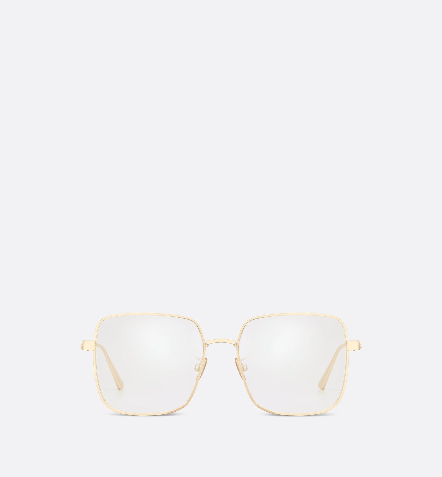 Luxury Diorcannage S1F Gold Finish Metal Square Glasses With Blue Light Filter