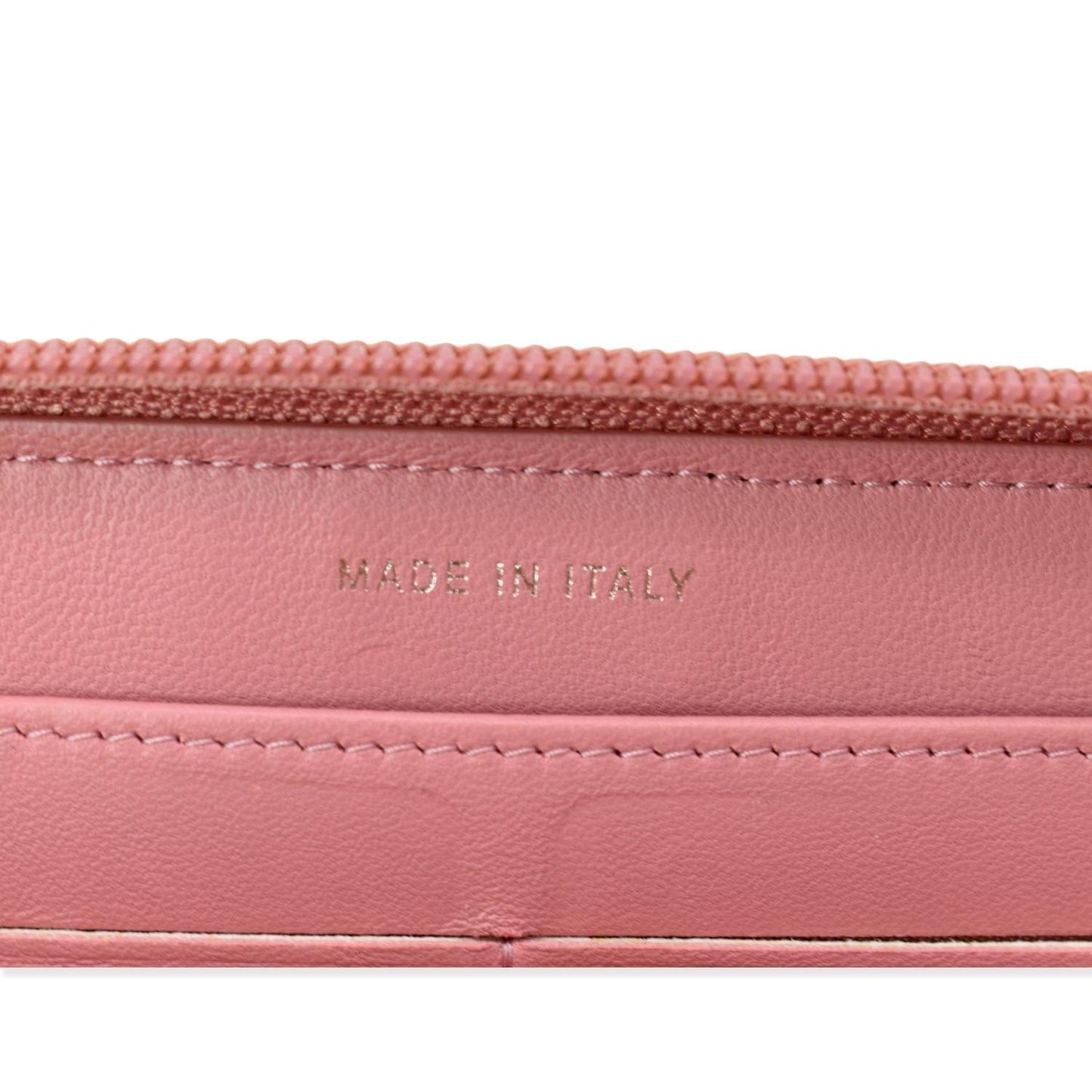 CHANEL Small Boy Lambskin Zip Around Long Wallet Pink
