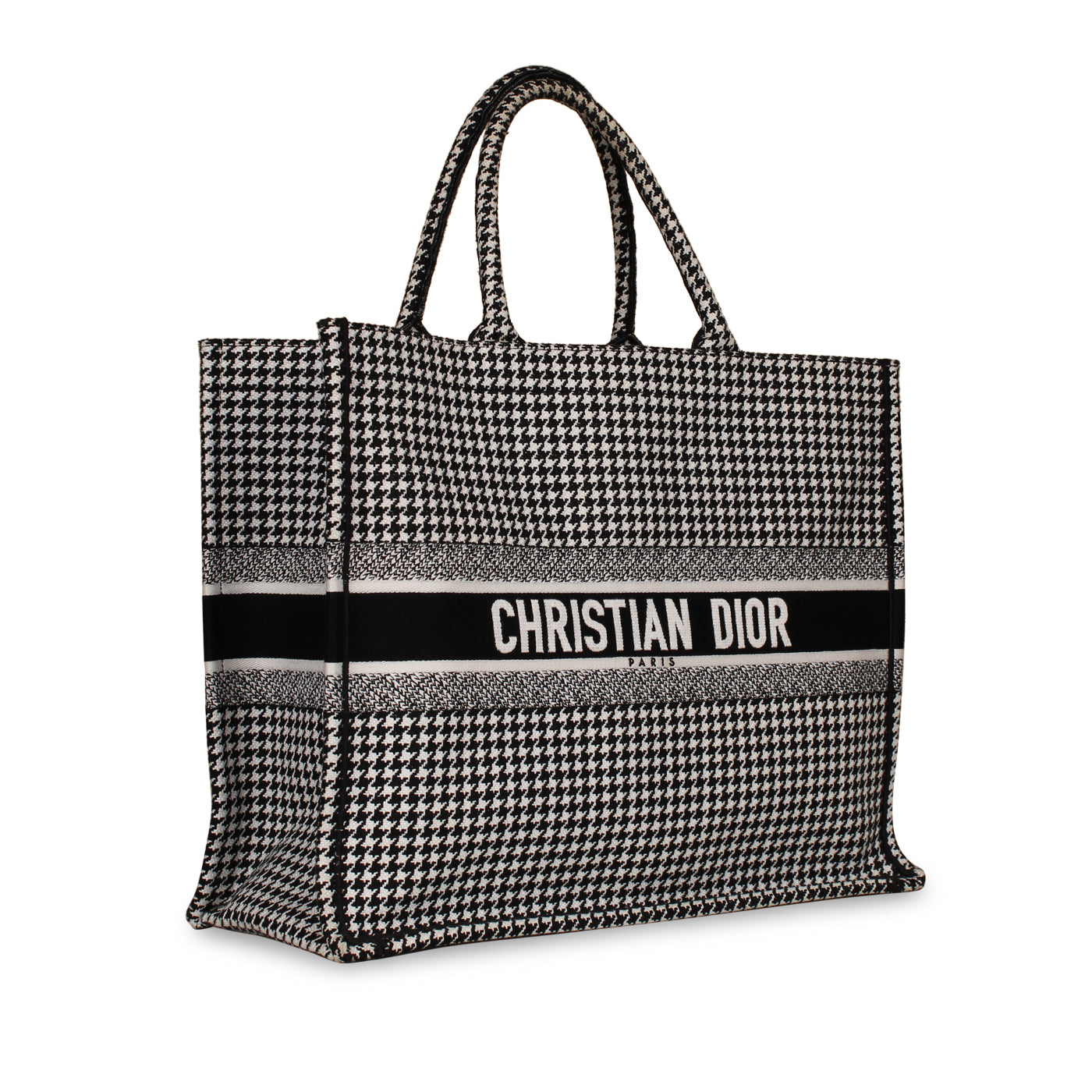 Luxury Dior Large Luxury Dior Book Tote -  Houndstooth