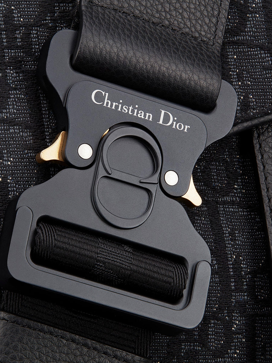 Saddle Bag in Black Luxury DiorOblique Jacquard