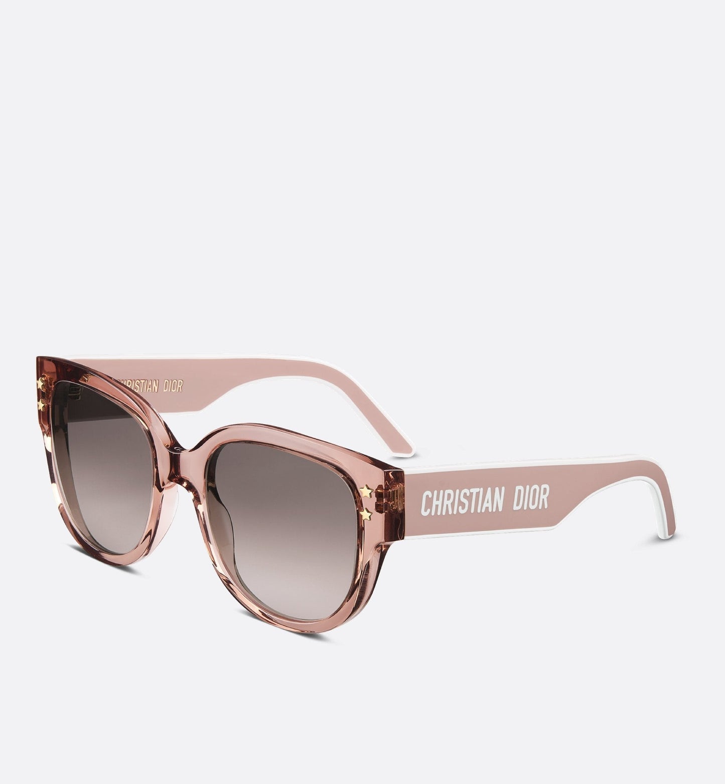 Luxury Diorpacific B2I Transparent Pink Butterfly Sunglasses