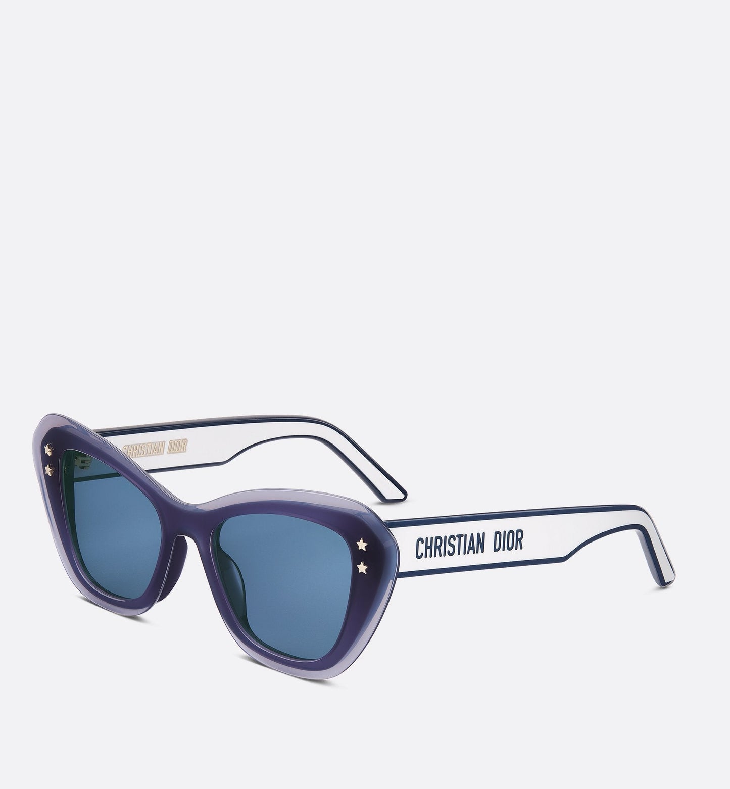 Luxury Diorpacific B3U Transparent Blue Butterfly Sunglasses
