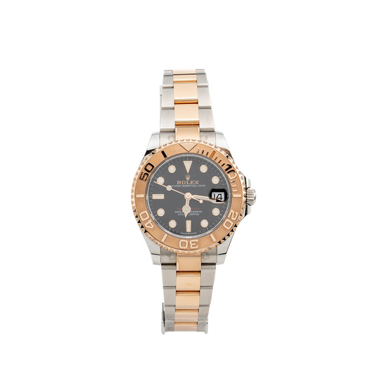 Rolex Yacht-Master 37 Oystersteel, Everose Gold Intense Black Dial Oyster Bracelet Model: 268621