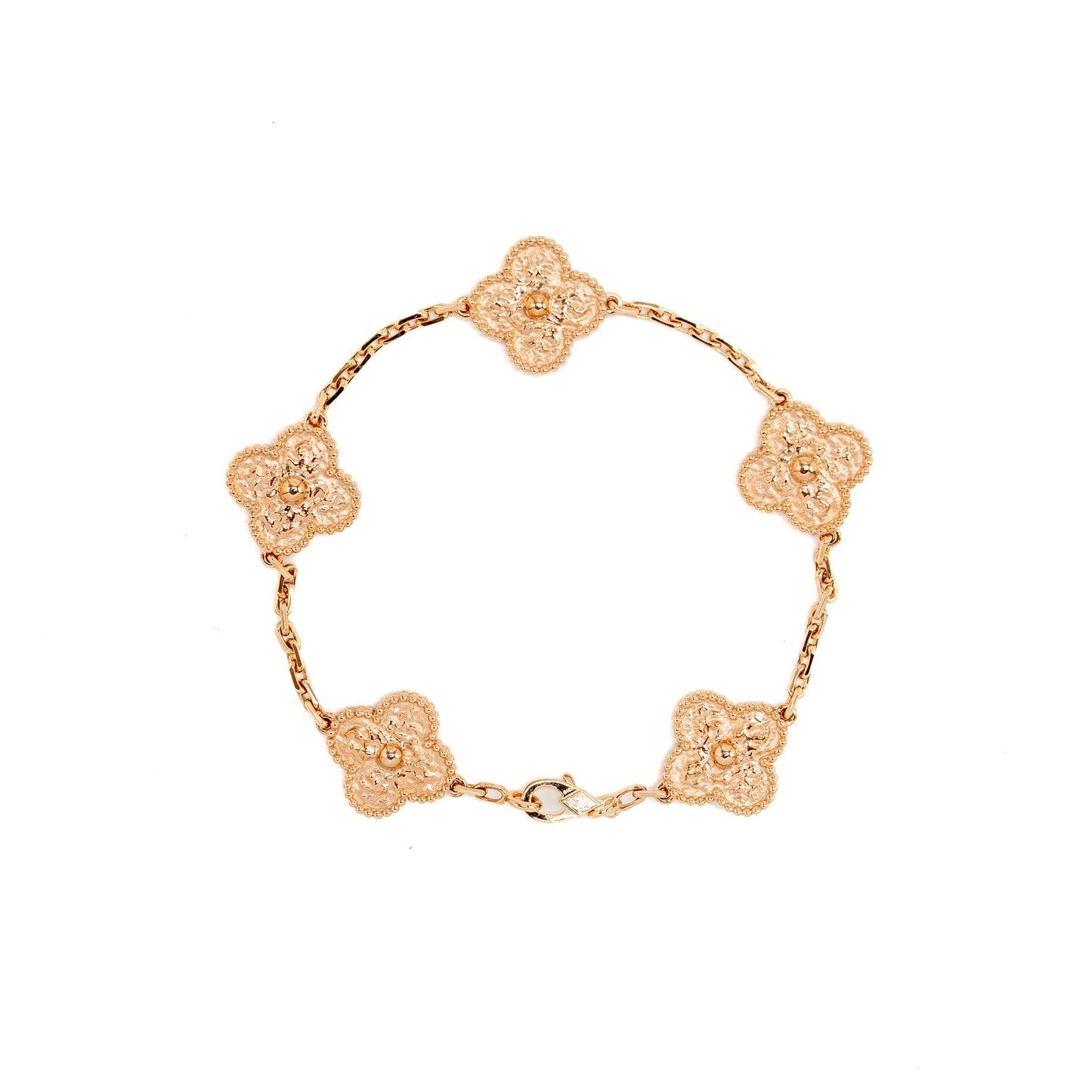 Van Cleef and Arpels Vintage Alhambra bracelet 5 motif 18K rose gold