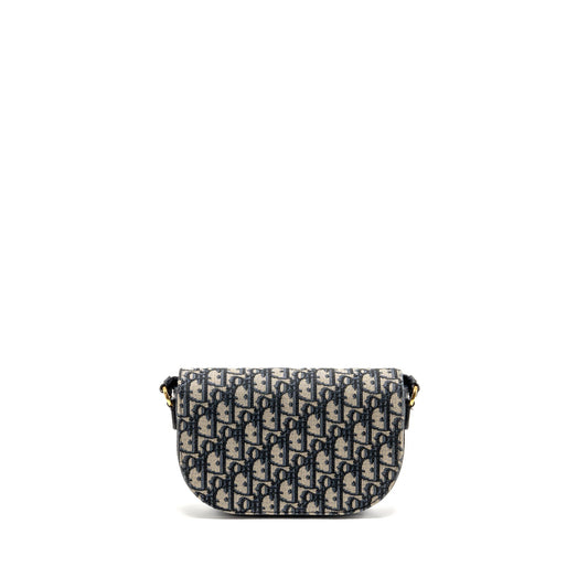 Dior CD Signature Crossbody Bag Oblique Canvas Navy GHW