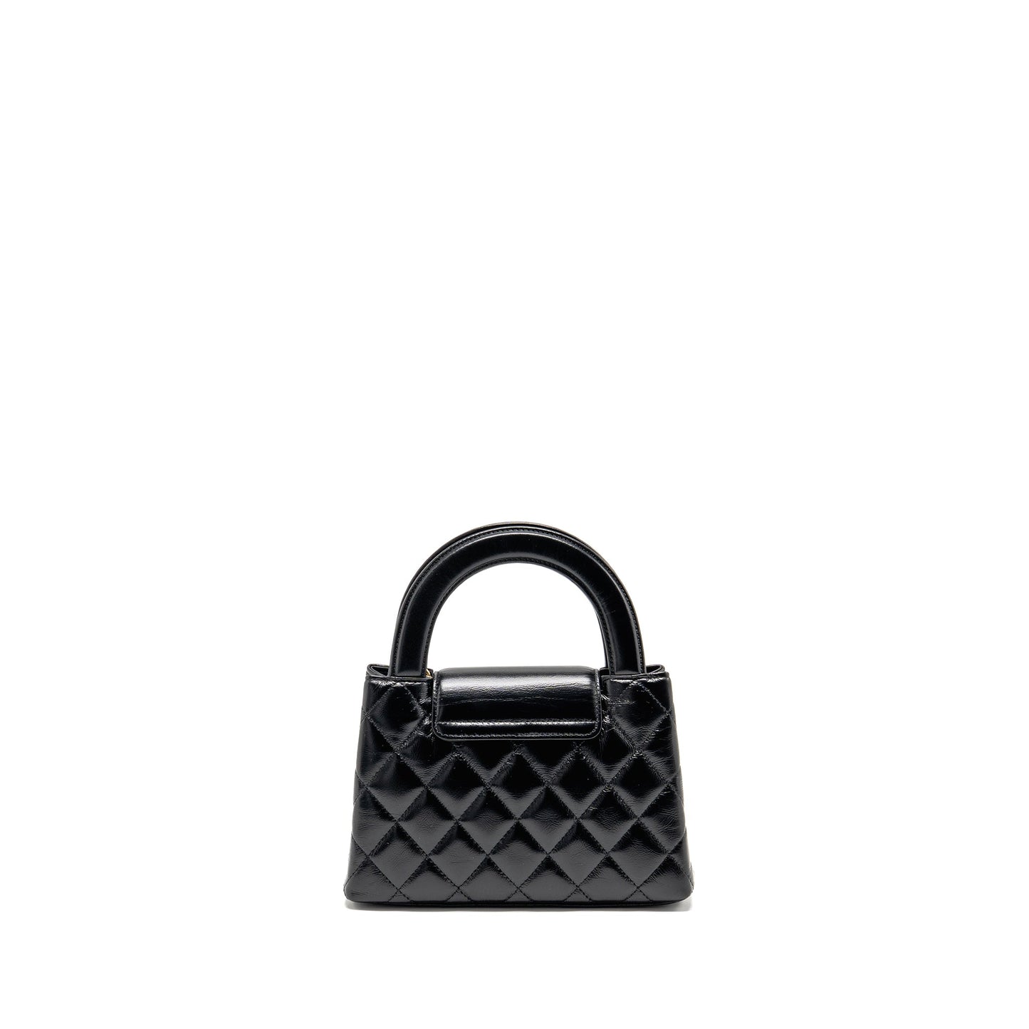 Chanel Mini Kelly Shopping Tote Bag Calfskin Black GHW (Microchip)