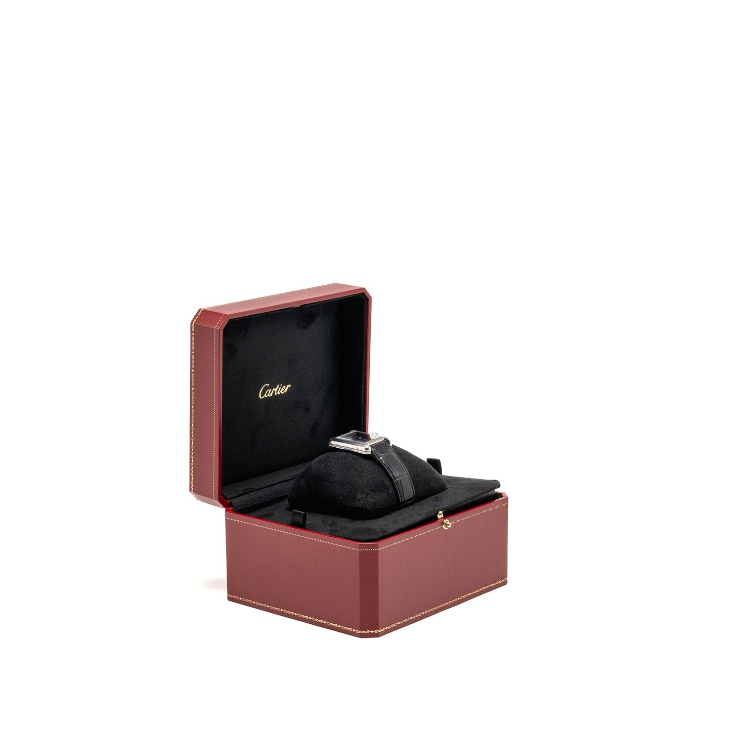Cartier Tank Must Watch, Large Model Black Dial Ref: WSTA0108