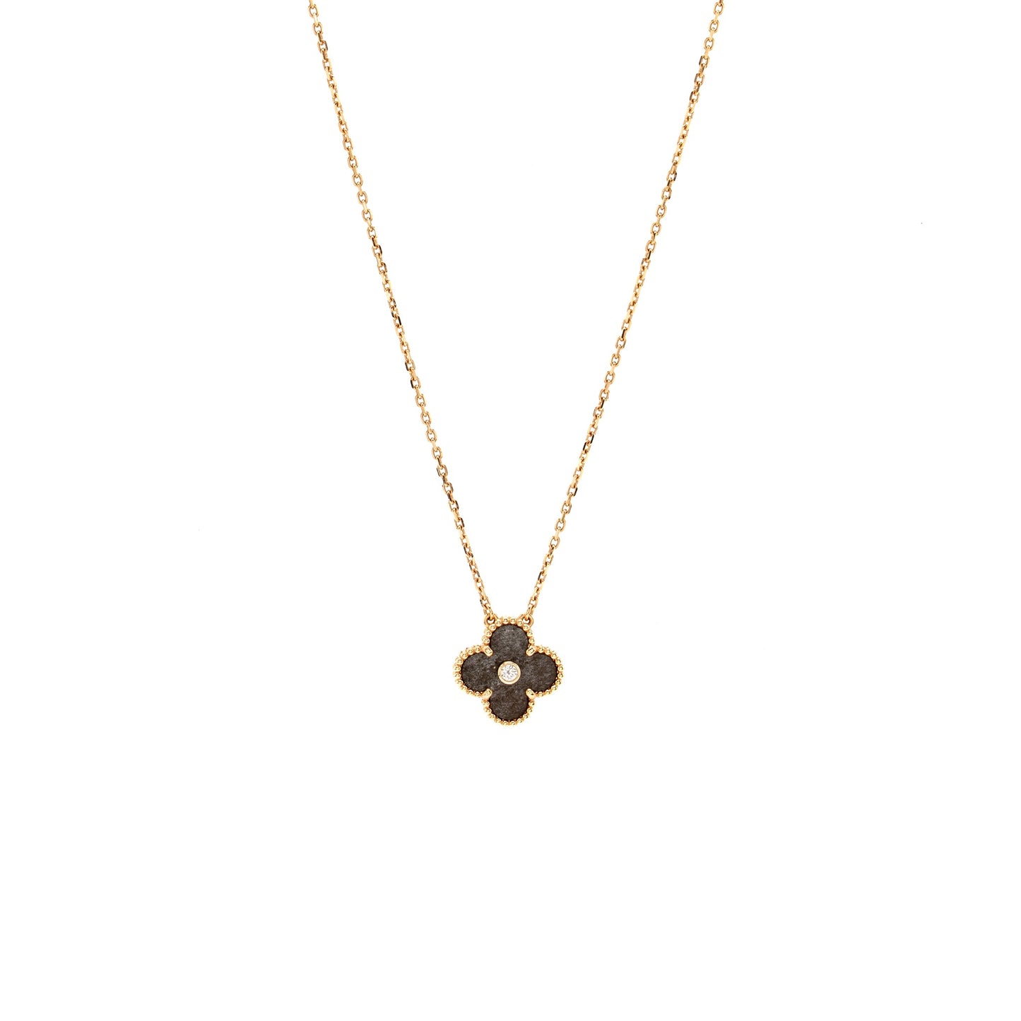 Van Cleef & Arpels 2023 Holiday Limited Pendant Silver Obsidian/Rose Gold/Diamond