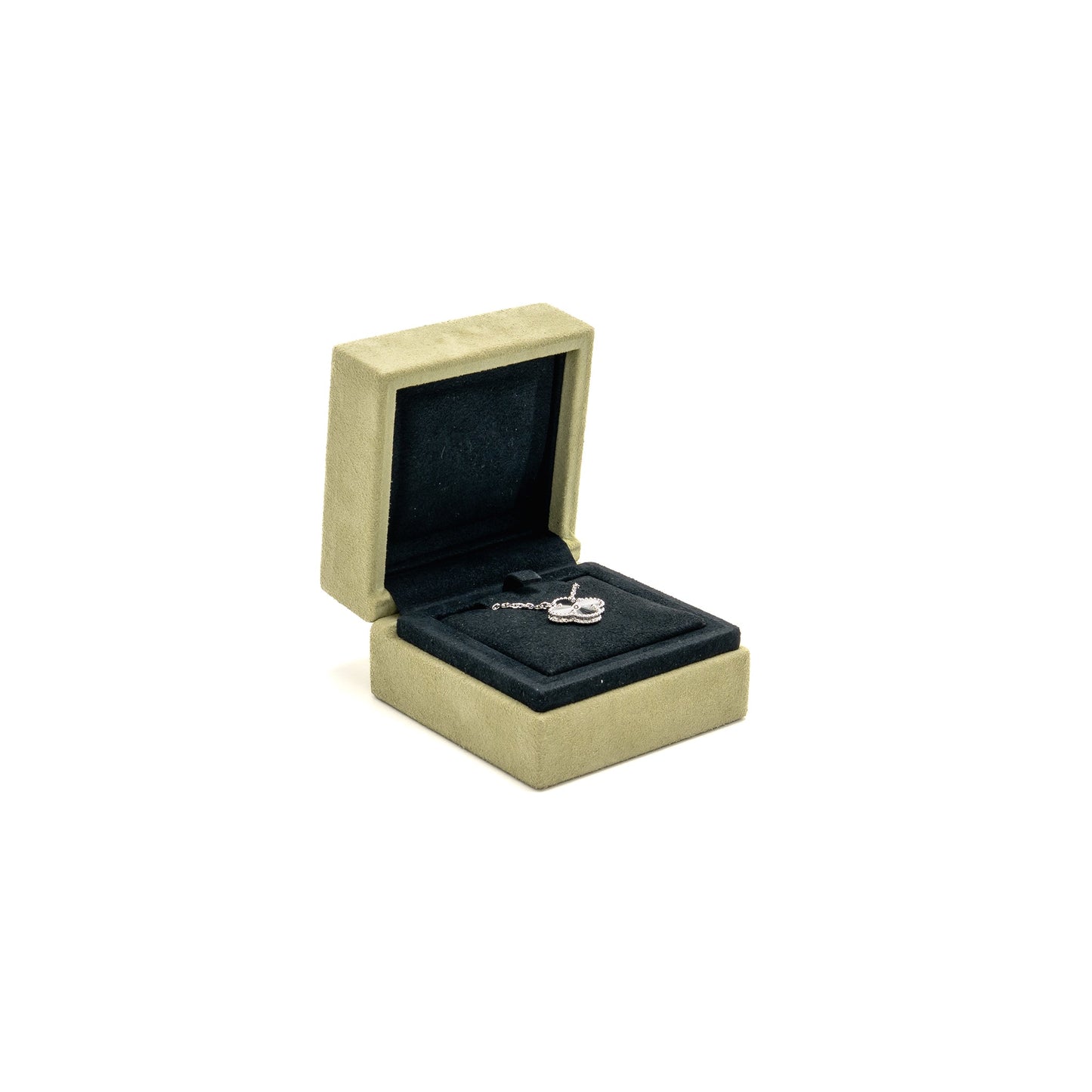 Van Cleef& Arpels Vintage Alhambra Pendant Guilloche White Gold