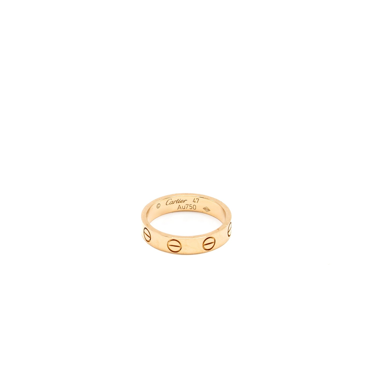 Cartier Size 47 Love Ring Small Model Rose Gold