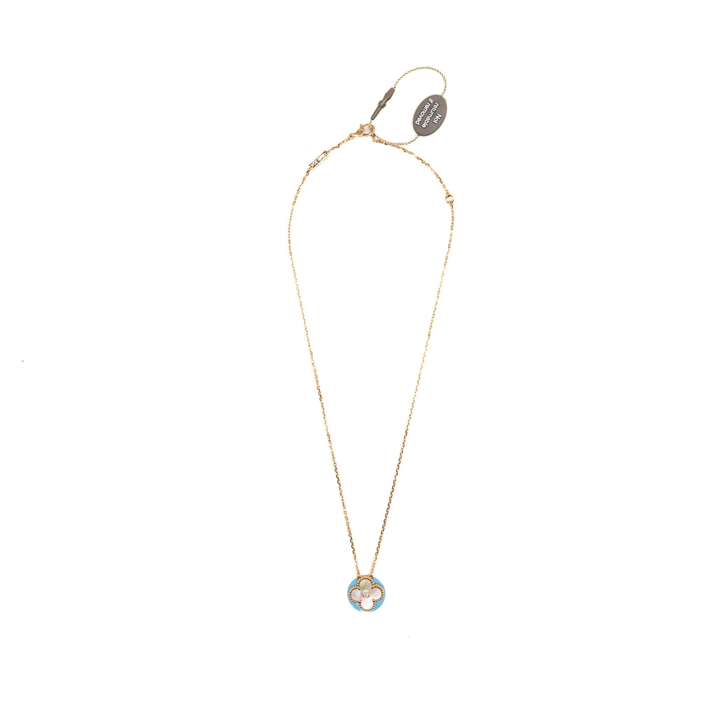 Van Cleef & Arpels 2025 Holiday  Pendant Pink Mother of Pearl Rose Gold with Diamond