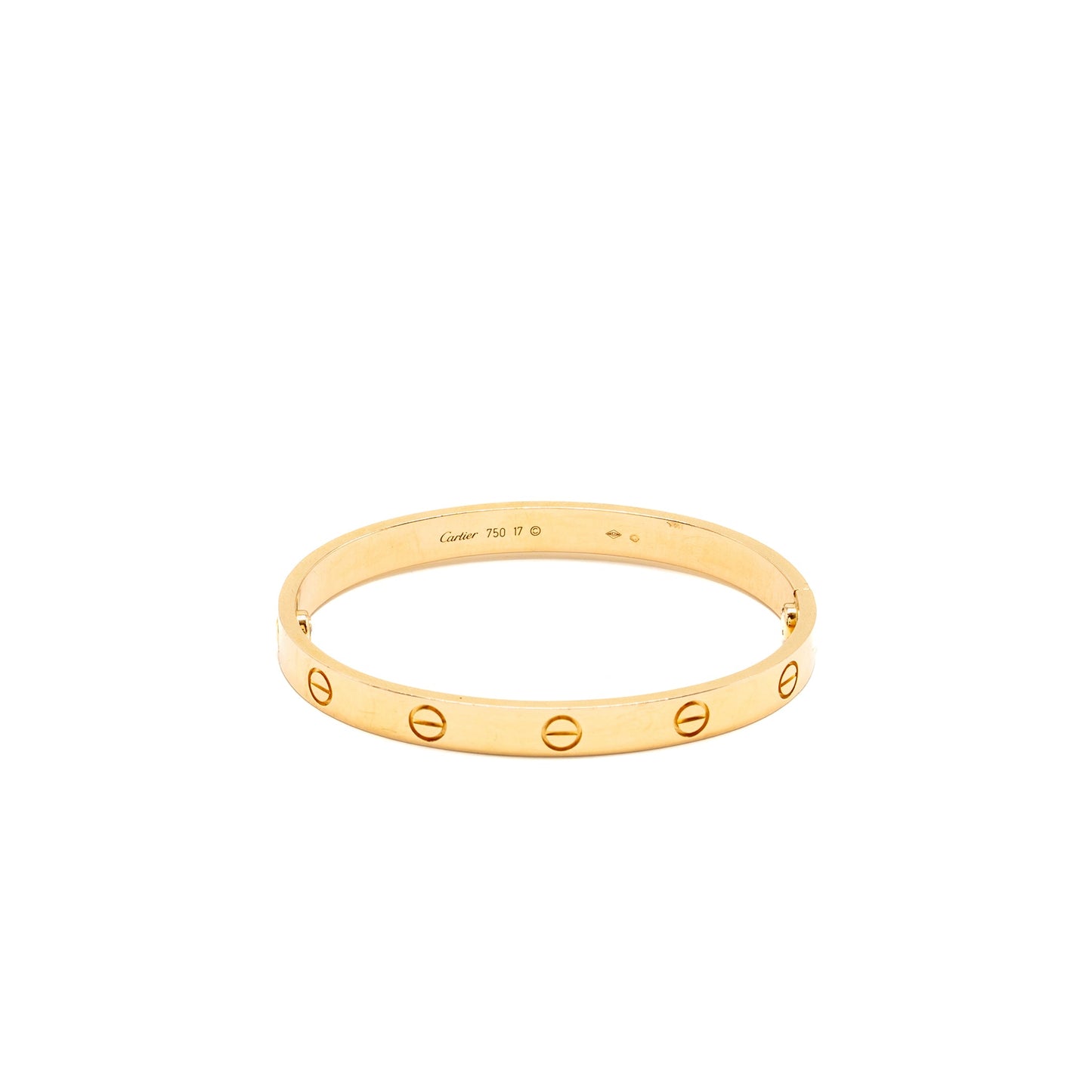 Cartier Size 17 Love Bracelet Rose Gold