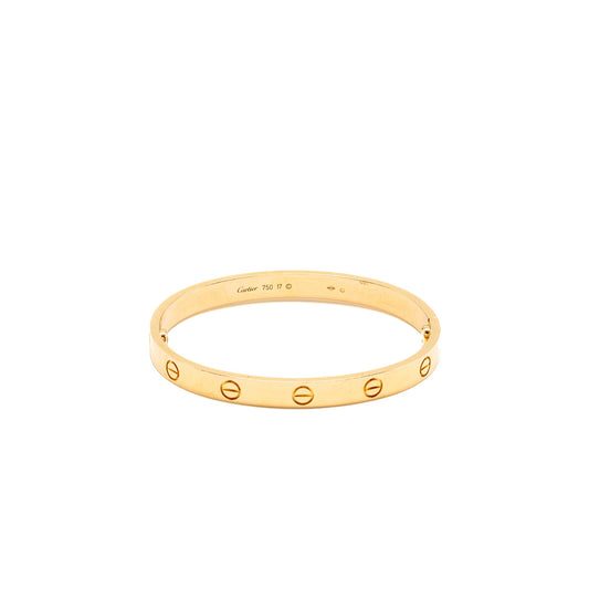 Cartier Size 17 Love Bracelet Rose Gold