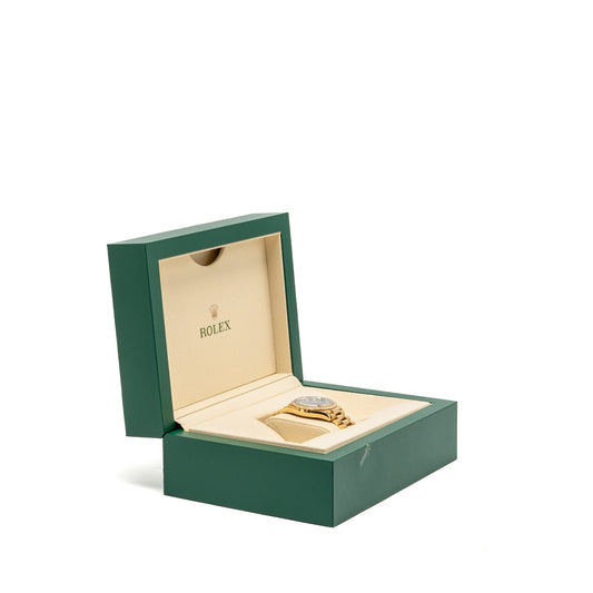 Rolex Day-Date 36 Green Ombré, Diamond-set Dial, President bracelet Yellow Gold, Diamonds M:128348RBR-0035