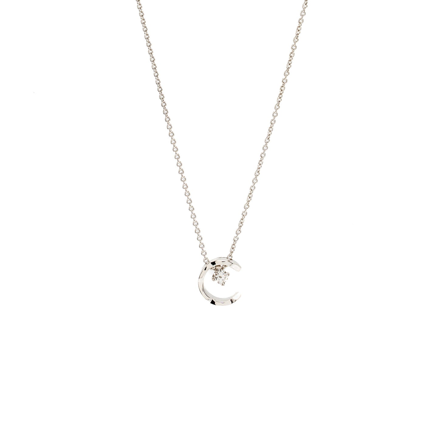 Chanel Coco necklace quilted motif, 18k white gold, diamonds