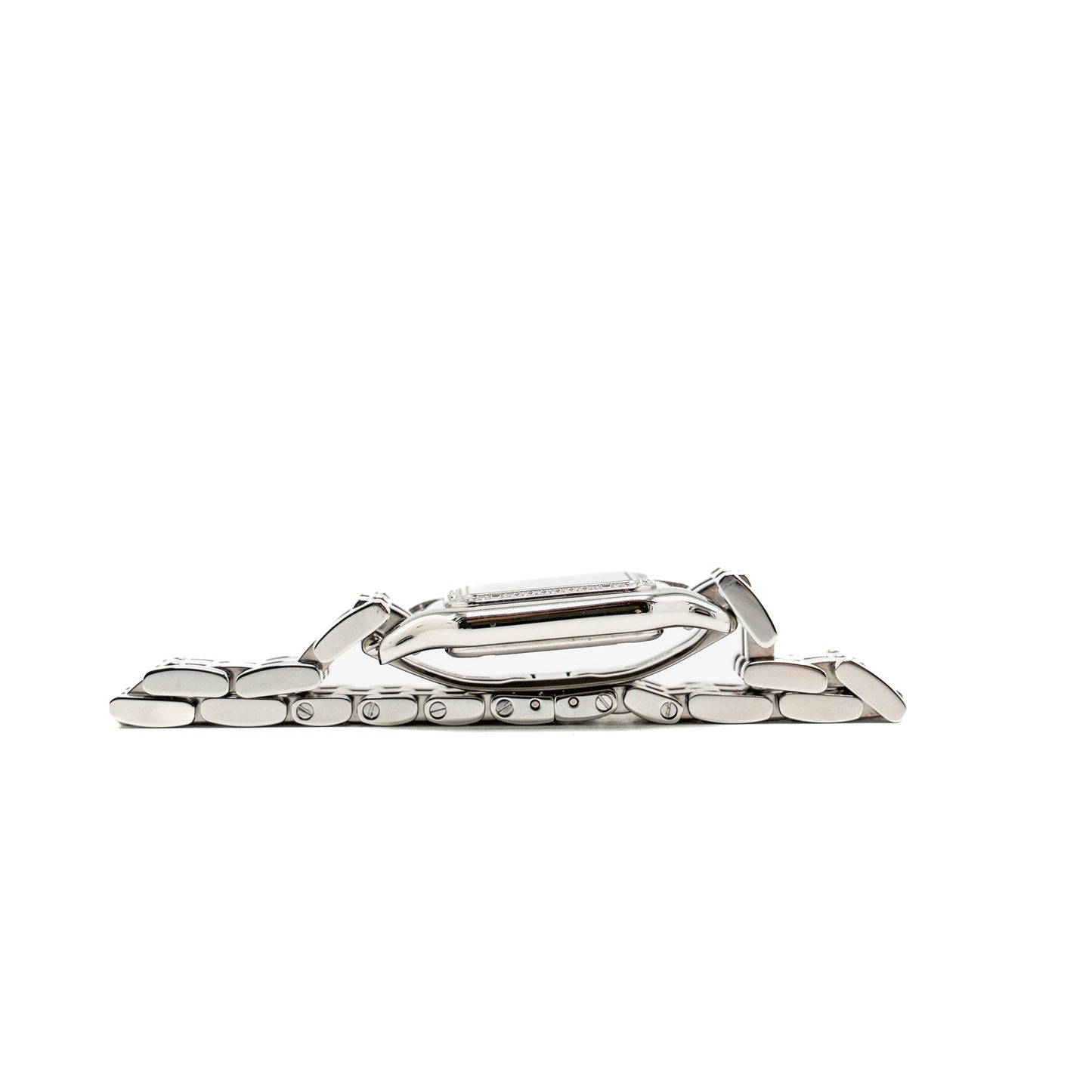 Cartier Panthere De Cartier Watch, Medium Model, Stainless Steel With Diamonds REF:W4PN0008