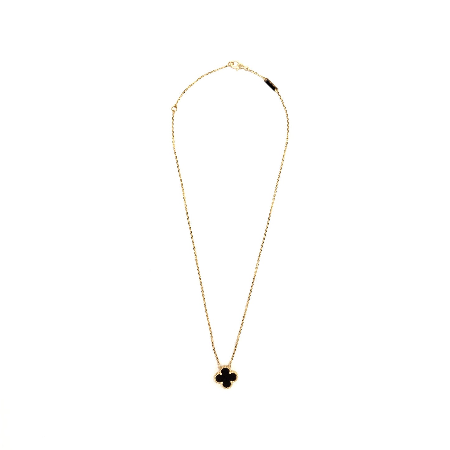 Van Cleef & Alhambra Vintage Alhambra Pendant 18K Yellow Gold Onyx