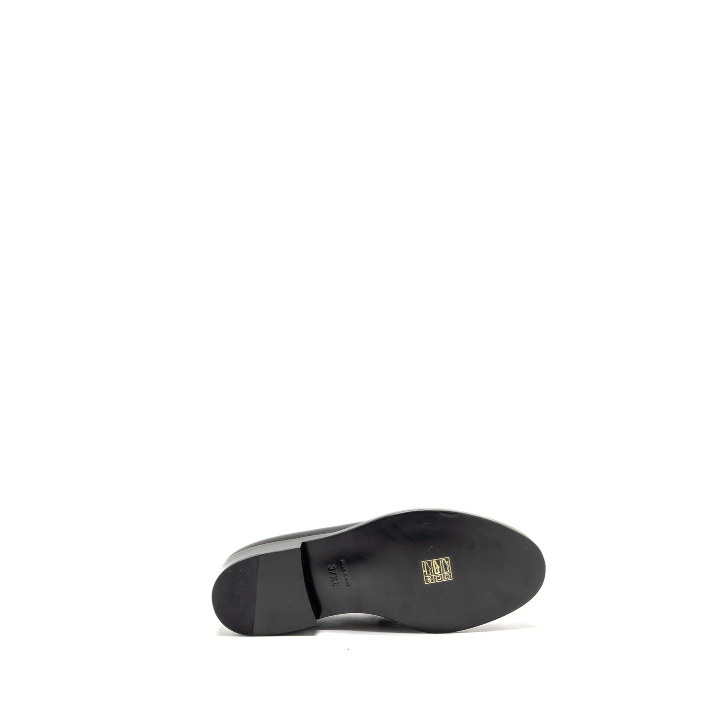 Chanel Size 37.5 CC Quilted Loafers Leather Black LGHW