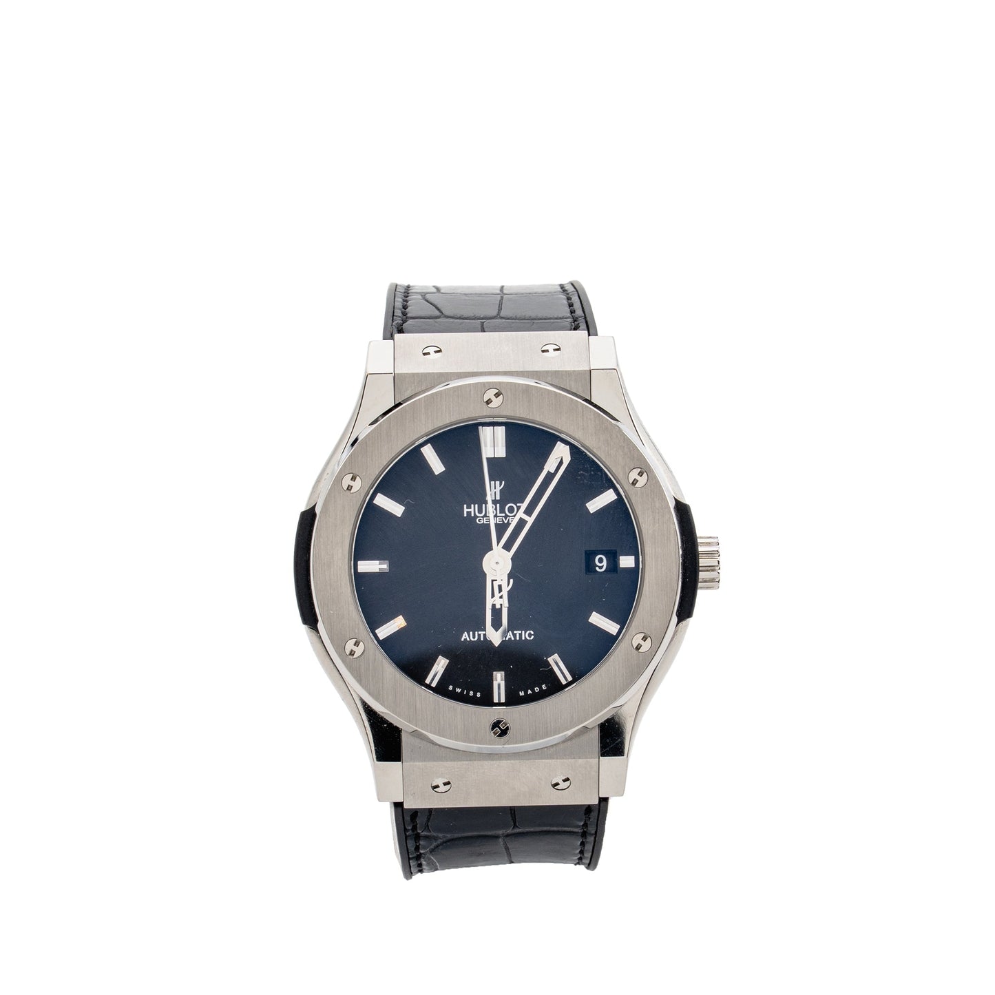 Hublot Classic Fusion 45mm titanium watch black dial model: 511.NX.1170.RX