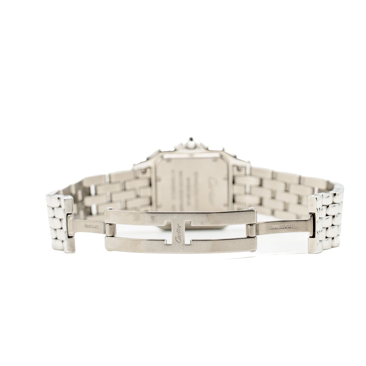 Cartier Panthere De Cartier Watch, Medium Model, Stainless Steel With Diamonds REF:W4PN0008