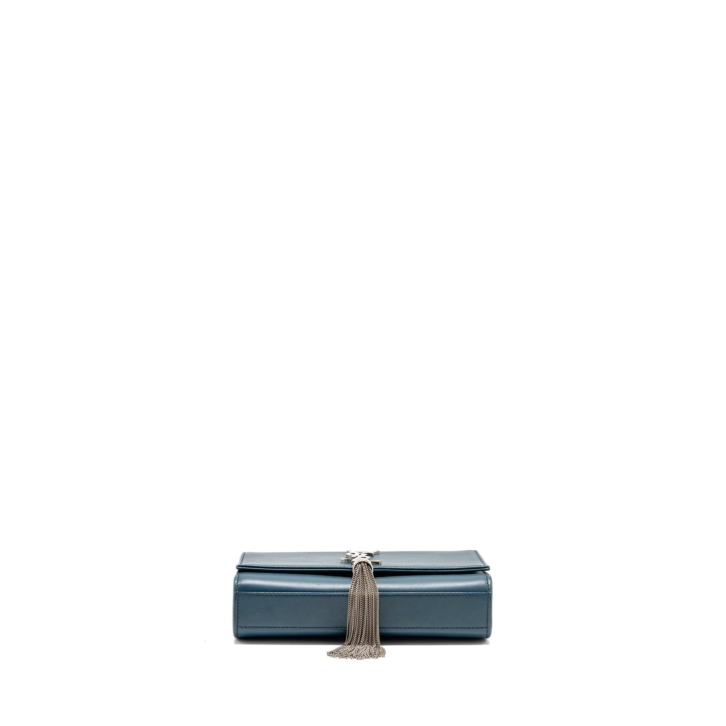 Saint Laurent/YSL Small Kate Bag with Tassel Caflskin Blue SHW
