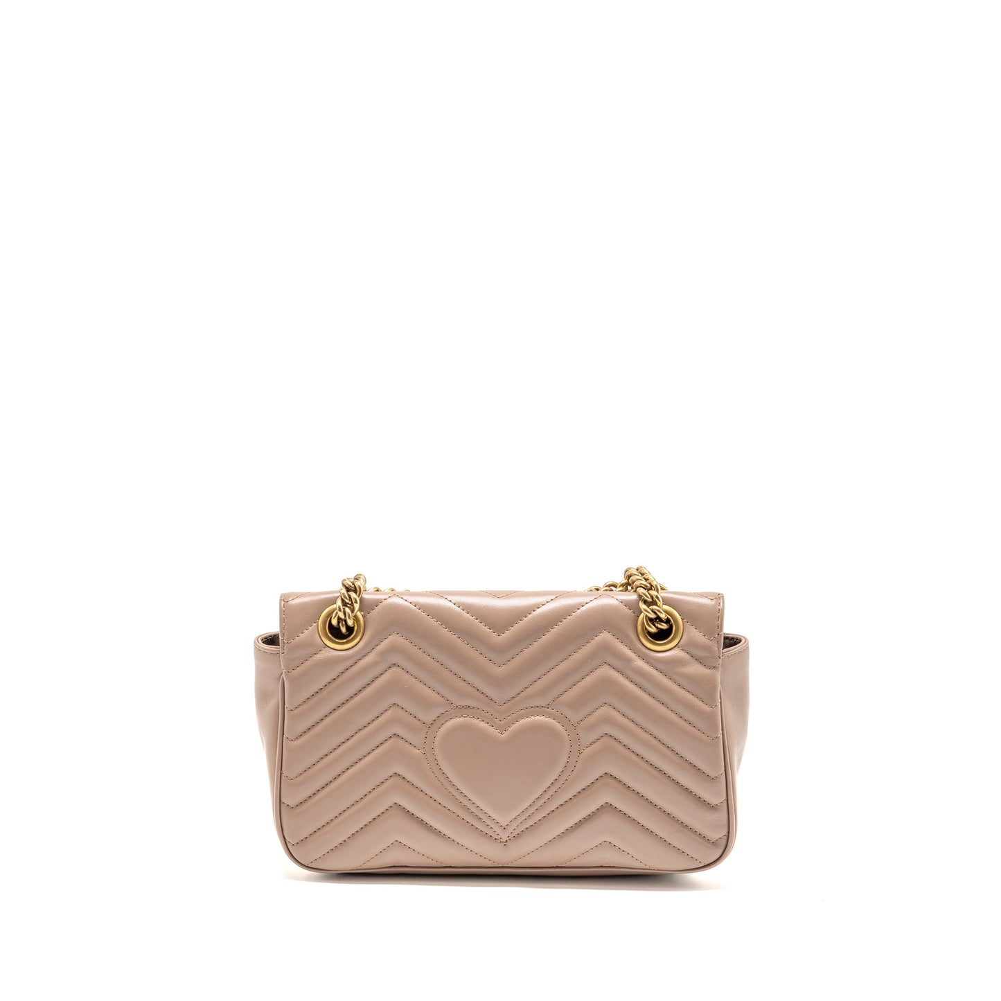 Gucci Medium GG Marmont Shoulder Bag Calfskin Dark Beige GHW